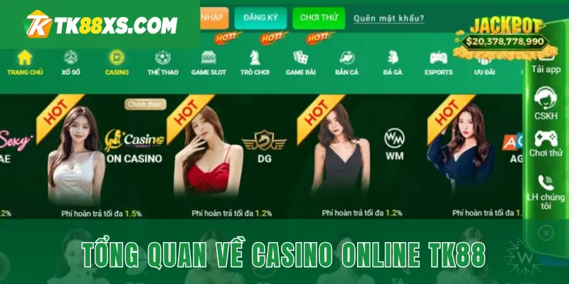 Tìm hiểu về casino online TK88